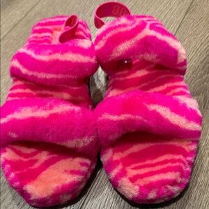 UGG Pink and Orange Fuzzy Footwear